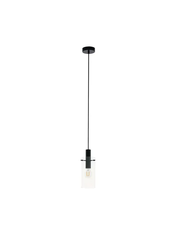 Lampadario moderno design nero 1 luce GL0637 Saldi