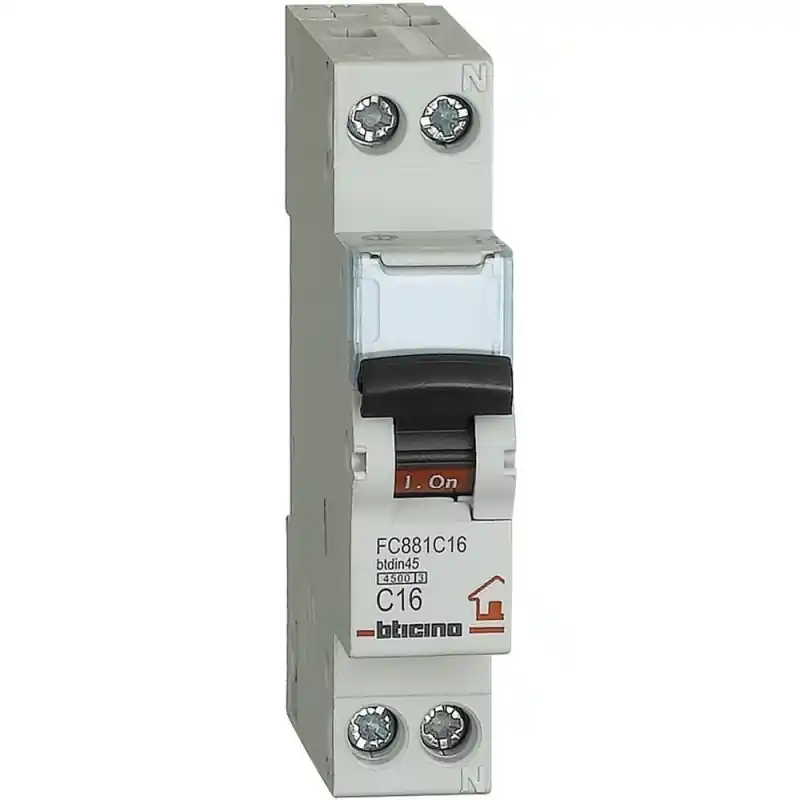 Economico bticino btdin rs interruttore magnetotermico 1p+n curva c In 16a Icn 4,5ka vn 230 vac 1 modulo bticino fc881c16