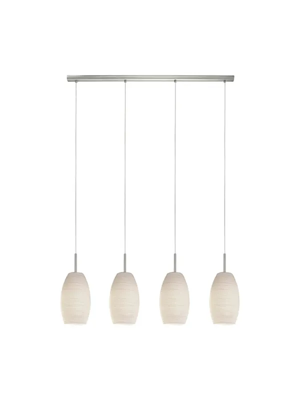 Lampadario moderno in vetro striato 4 luci GL0641 Pagamento Sicuro