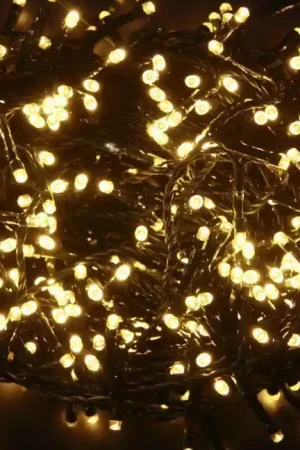 Catena Luminosa LED 100 Luci filo di rame verde con pannello solare 14923360 10m Giocoplast Natale Popolare