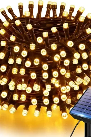 Di Tendenza Catena LED bianco caldo 14923361 200 luci Giocoplast 20m con pannello solare