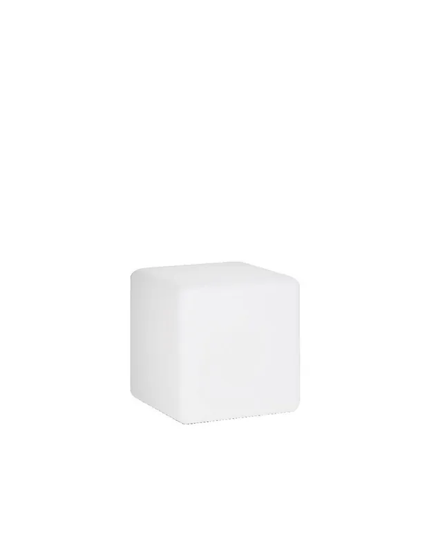 Esclusivo Ideal Lux Luna PT1 D30 lampada a terra cubica per esterni in materiale plastico opale E27 60W