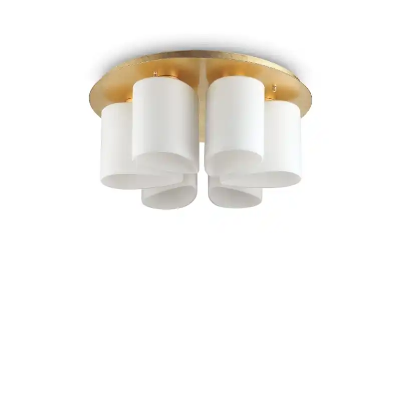 ideal lux daisy pl6 plafoniera 6 luci con foglia oro ideal lux 247779 A Buon Prezzo