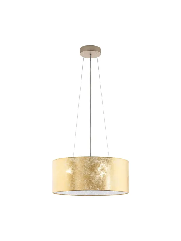 Must-Have Lampadario moderno in tessuto foglia oro 3 luci GL0696