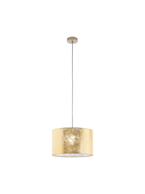 Solo Oggi Lampadario moderno in tessuto foglia oro 1 luce GL0697
