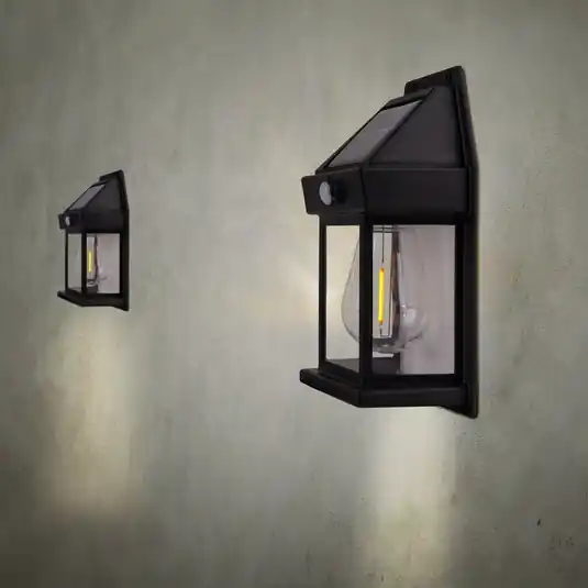 Applique da esterno a LED Mira, sensore, nero, set da 2 IP44 Subito Disponibile