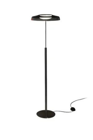 Occasione Imperdibile Oluce Piantana LED Dora, nichel/grigio fumo, metallo, PMMA