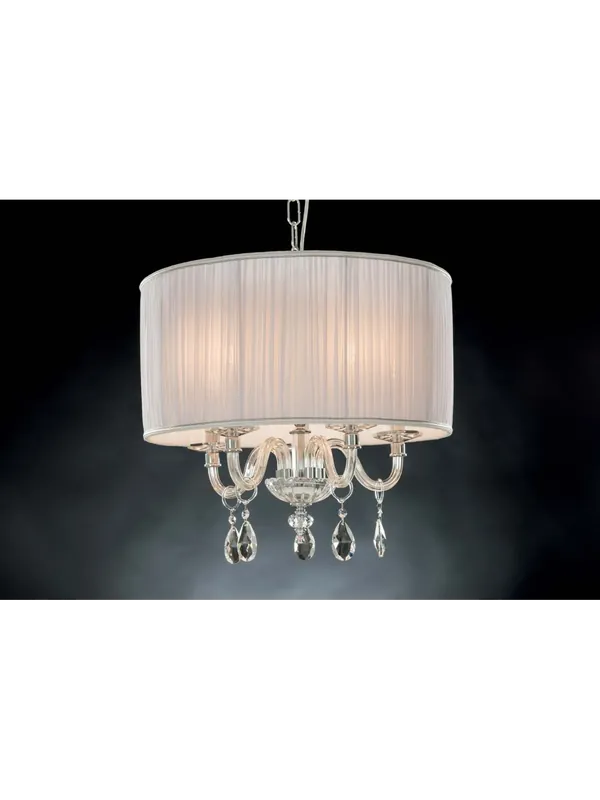 Ordina Subito Lampadario classico in cristallo 5 luci Design Swarovsky Patty bianco