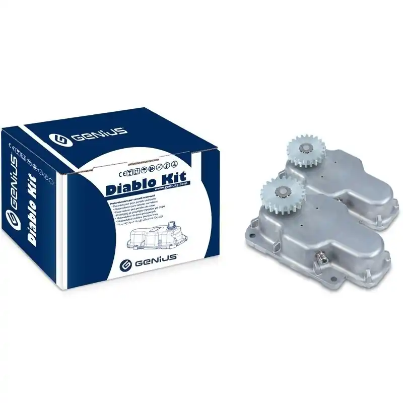 genius diablo kit 868 mhz kit per cancello interrato a due ante 2,5 metri 250 kg per anta 24v automazione faac genius 5170205 Vendita Finale