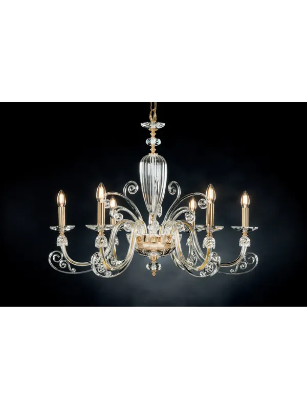 Offerta Lampadario classico in cristallo 6 luci Design Swarovsky Cleopatra