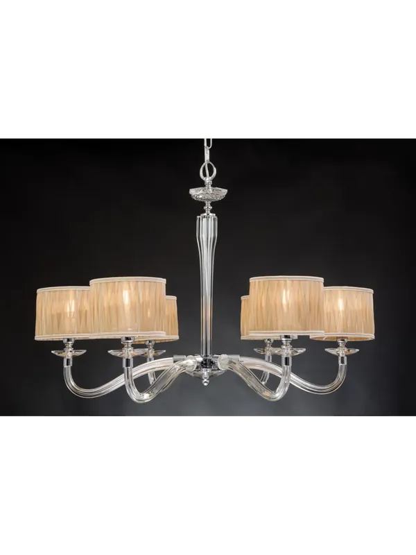 Novità Lampadario moderno in cristallo 6 luci Design Swarovsky santorini