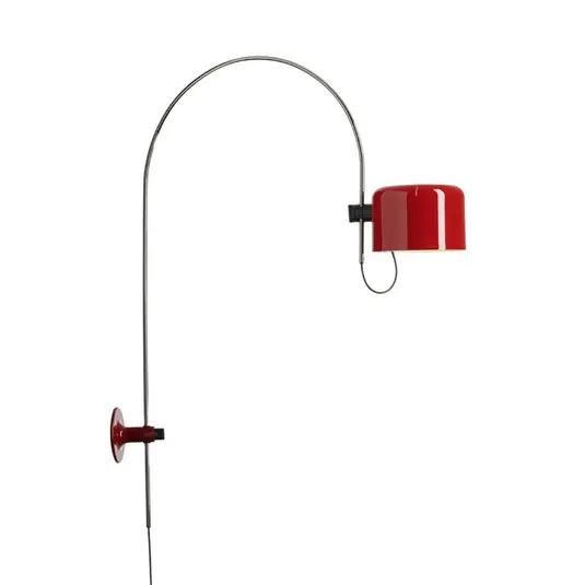 Economico Oluce Applique Coupé, rosso/cromo, metallo, arco