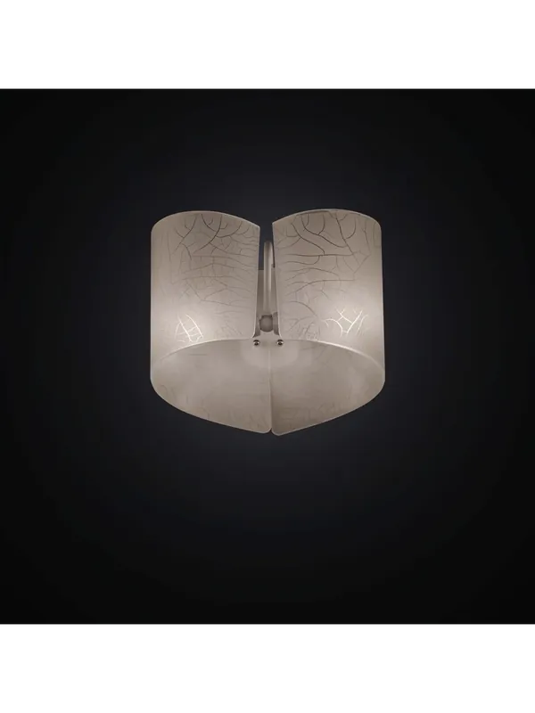 Applique moderno in vetrofusione tortora 2 luci BGA 2316-a2 Offerta Lampo