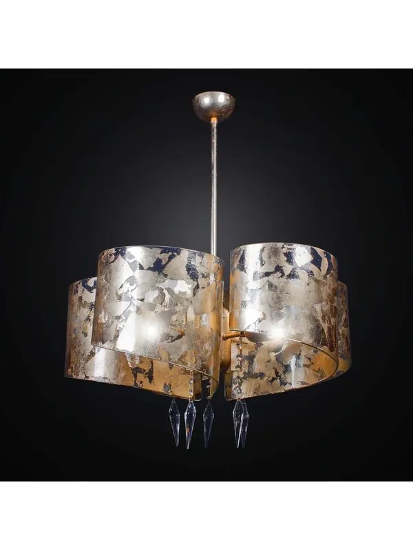 Prezzo Ridotto Lampadario moderno in vetrofusione foglia oro 5 luci BGA 2316-s5