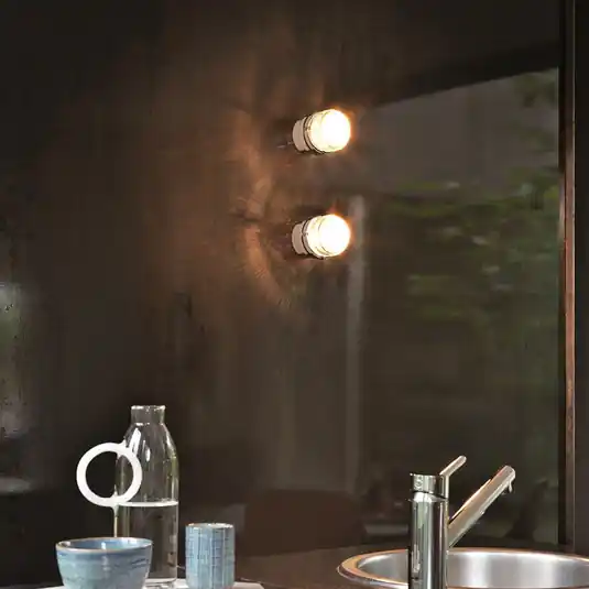 Oluce Applique a LED Fresnel, bianco, alluminio, vetro, 2.700 K Pagamento Sicuro
