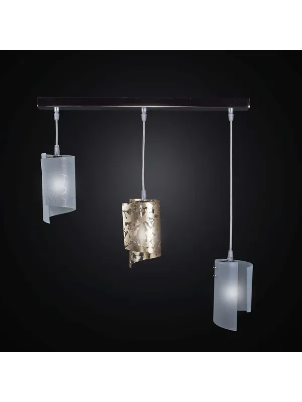 Offerta Lampadario moderno a stecca in vetrofusione 3 luci BGA 2316-s3 mini