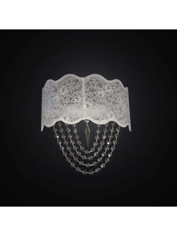 Miglior Prezzo Applique moderno bianco e cristallo 2 luci BGA 2342-a design swarovsky