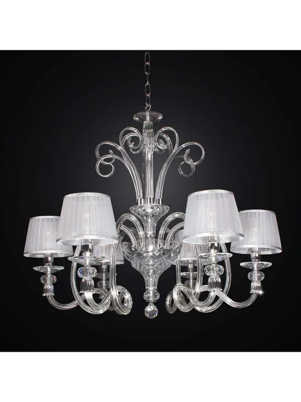 Lampadario contemporaneo in cristallo 6 luci BGA 2345-6 design swarovsky Consegna Rapida
