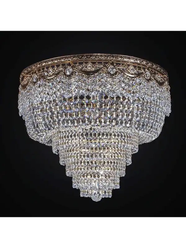 Plafoniera classica oro con cristalli 8 luci BGA 2347-pl60 design swarovsky Spedito Oggi