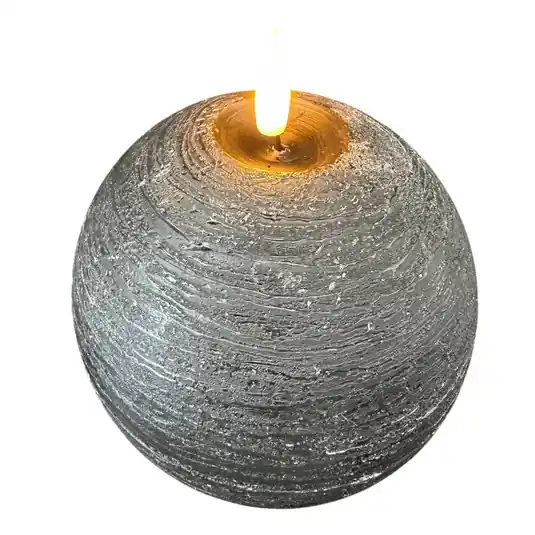 Professionale STERNTALER Candela LED di cera, nera Altezza 13 cm Sfera Batteria