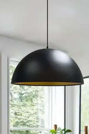 Pagamento Sicuro Lampada a sospensione Lipeo, nero/oro, Ø 40 cm, metallo, E27
