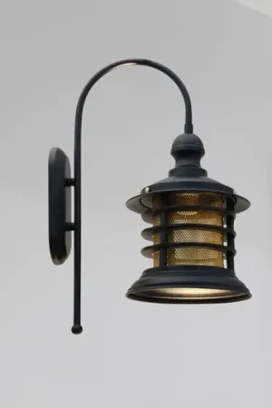 Economico Applique Nostalji, nera, altezza 48 cm, metallo, E27