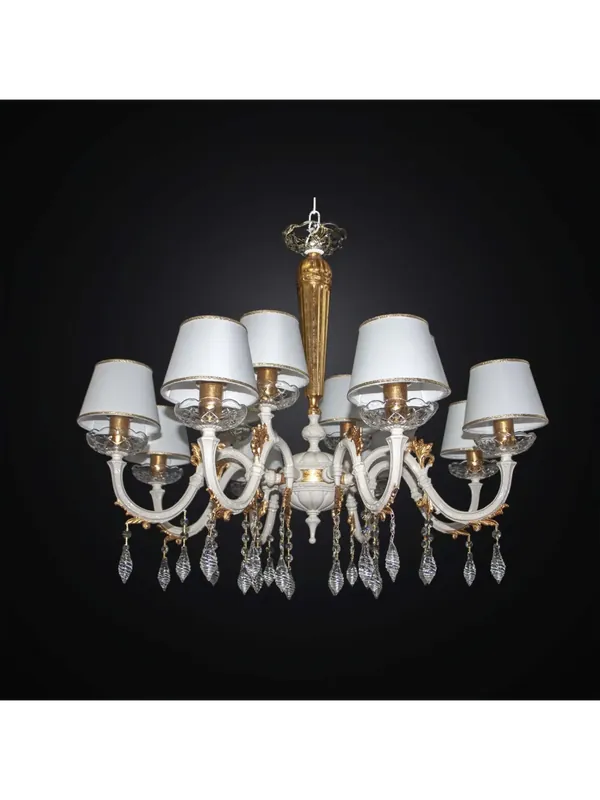 Compra Online Lampadario classico in ottone e cristallo decapè 12 luci BGA 3003-12