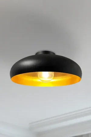 Promozione Esclusiva Plafoniera Olli, nero/oro Ø 40 cm, metallo, E27