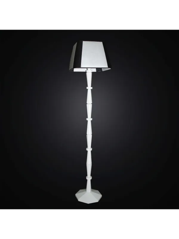 Promo Stagionale Piantana moderna in legno bianco e nero 1 luce BGA 3001-pt