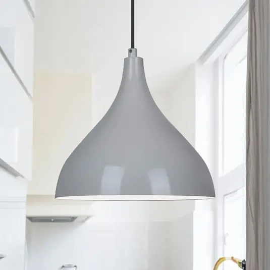 Prezzo Conveniente Lampada a sospensione Adash, grigio, metallo, Ø 26 cm, E27
