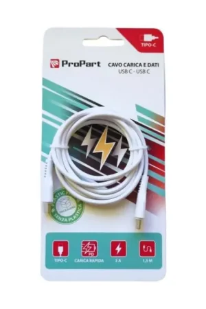 Ultime Pezzi Cavo USB C USB C 3A 1,5 metri bianco LIFE365 ITALY PP15CC631W