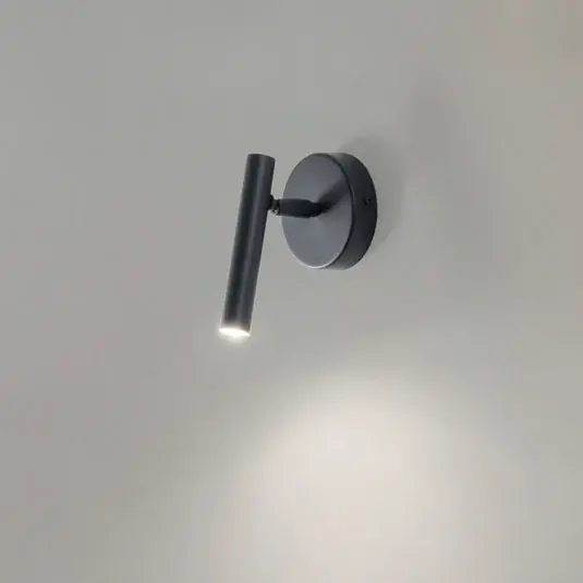 Applique Sopel, antracite, a 1 luce, acciaio, altezza 15 cm Di Tendenza
