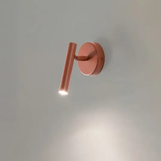 Applique Sopel, rosso mattone, a 1 luce, acciaio, altezza 15 cm Spedito Oggi