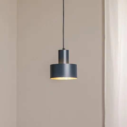 Lampada a sospensione Rif S, antracite, a 1 luce, Ø 15 cm, acciaio Novità