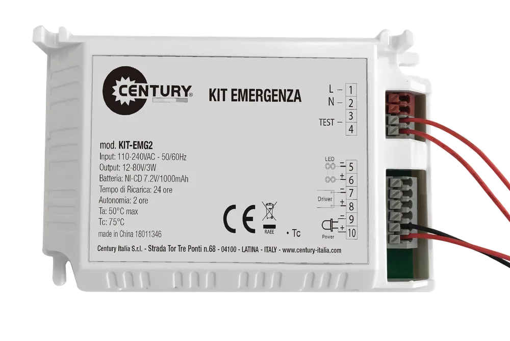 Spedizione Espresso Kit di emergenza Century per apparecchi LED - KIT-EMG2