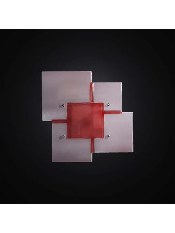 Nuovo Arrivo Plafoniera design moderna vetrofusione bianco-rosso 1 luce BGA 2961-30