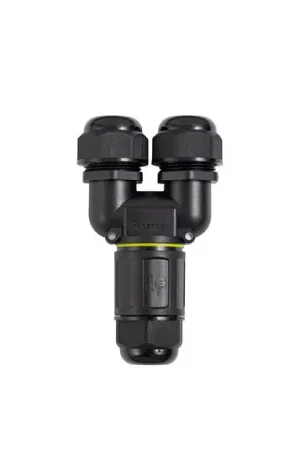 Nuovo Arrivo Connettore per cavi a Y, impermeabile, IP68, lunghezza 118 cm, nero