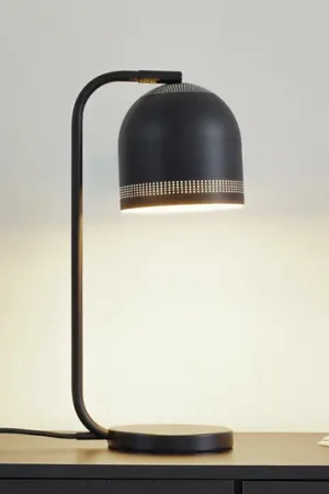 Professionale Lampada da tavolo Nola Oura, nera, altezza 45 cm, ferro, E14