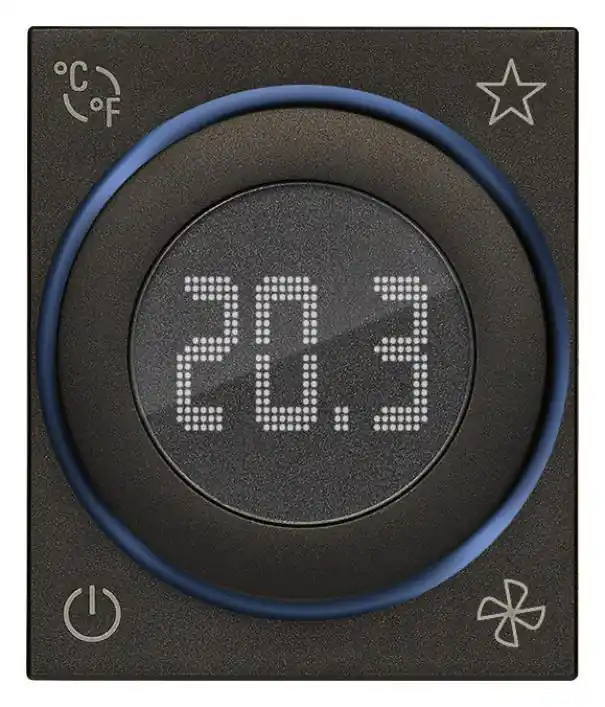 Novità Termostato ambiente WiFi rotella nero Vimar 30811.G connesso View Wireless