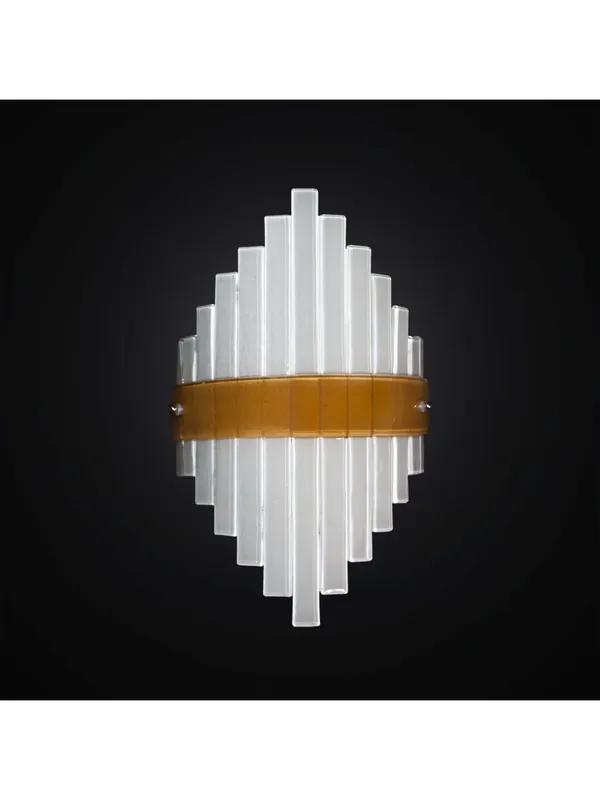 Applique moderno in vetrofusione bianco-arancione 1 luce BGA 2953-a1 Promozione Esclusiva