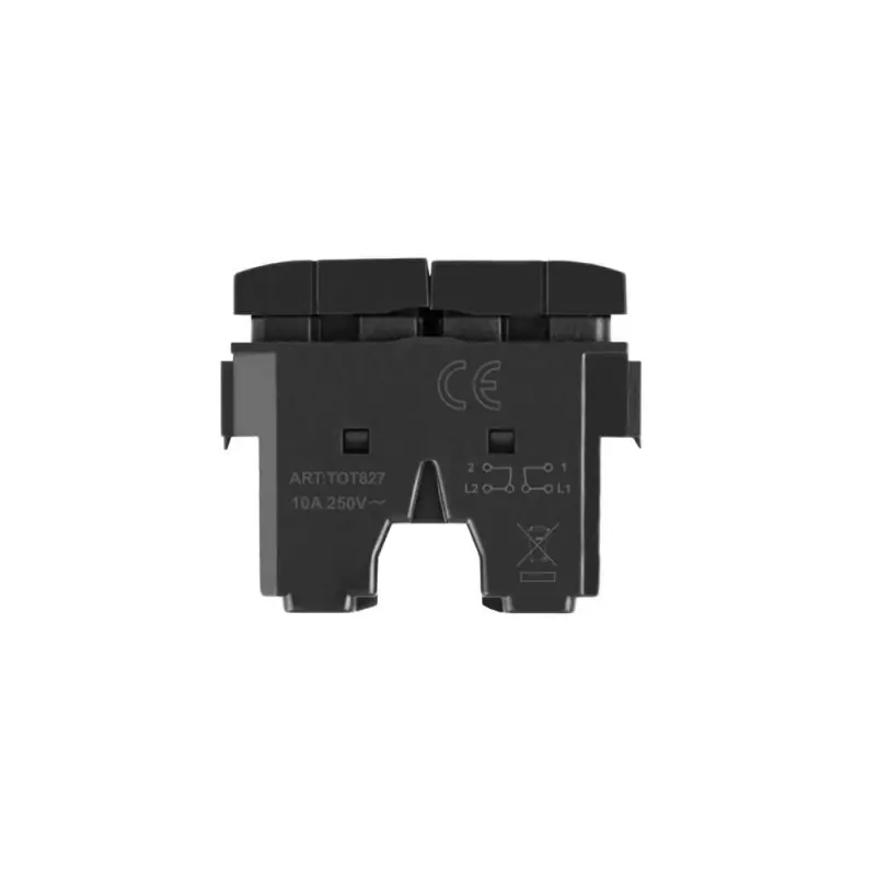 saliscendi nero doppio pulsante 10A 250V compatibile con bticino living international l4036 Popolare