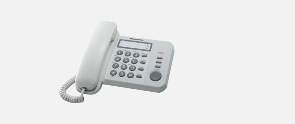 Promo Stagionale Telefono fisso a filo suoneria regolabile Panasonic KXTS520EX1W bianco