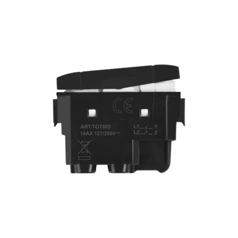 interruttore bipolare 0-1 antracite 16a 250v compatibile con bticino living international l4002n Compra Online