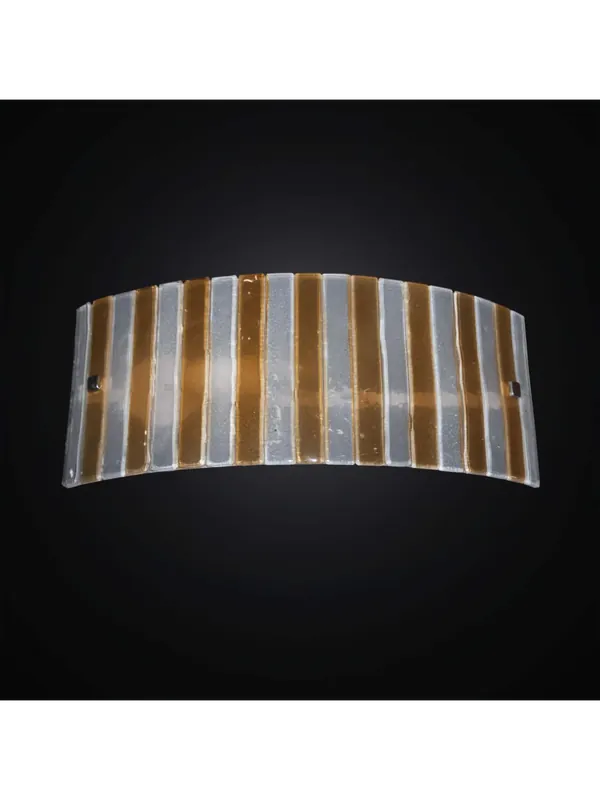 Ultime Pezzi Applique moderna vetrofusione bianco-ambra 1 luce BGA 2963-a27
