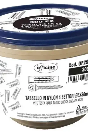 Tasselli nylon 6x30 con viti GLI ELETTRICI OF29245 Esclusivo