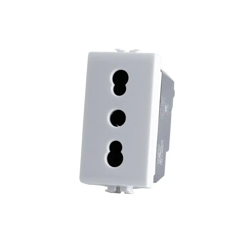 presa bivalente 2p+t 10/16 A 250v bianca compatibile con bticino am5180 Prezzo Scontato