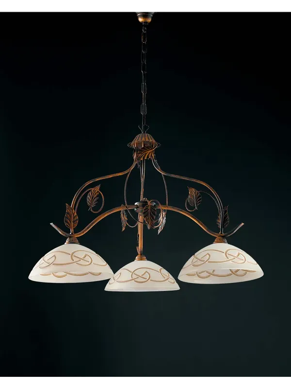 Promozione Bilanciere a lampadario classico in ferro battuto 3 luci LGT Solaris