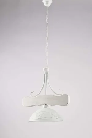 Ultima Occasione Lampadario rustico in legno e vetro 1 luce LGT Spello 001