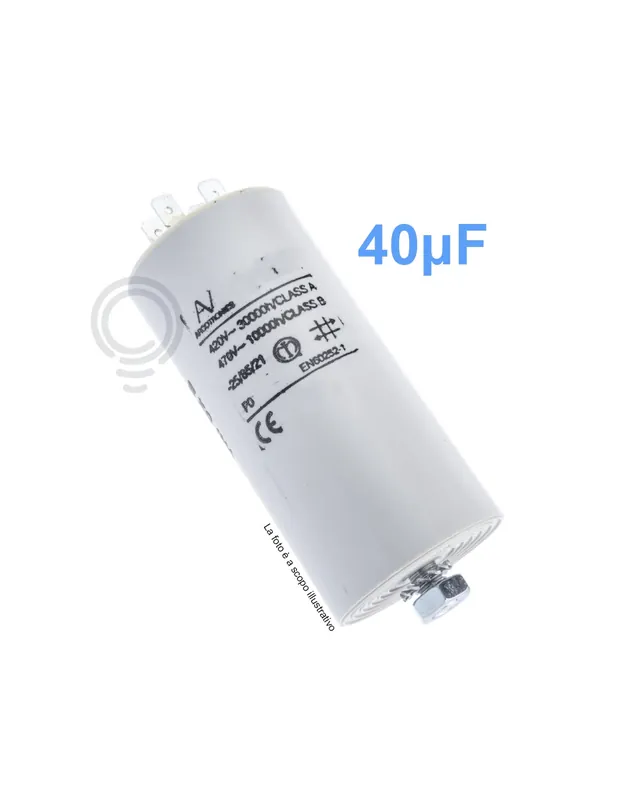 Condensatori spunto motori elettrici 40mf 400/450 Sconto