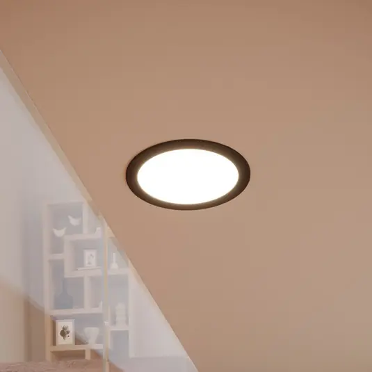 EGLO connect Smart-LED-Lampada da incasso Fueva 6-Z, nero, Ø16cm Reso Gratuito